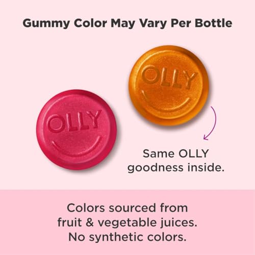 OLLY Undeniable Beauty Gummy: Hair, Skin, Nails Supplement for Women - Biotin, Vitamin C, Keratin, Grapefruit Flavor, 60