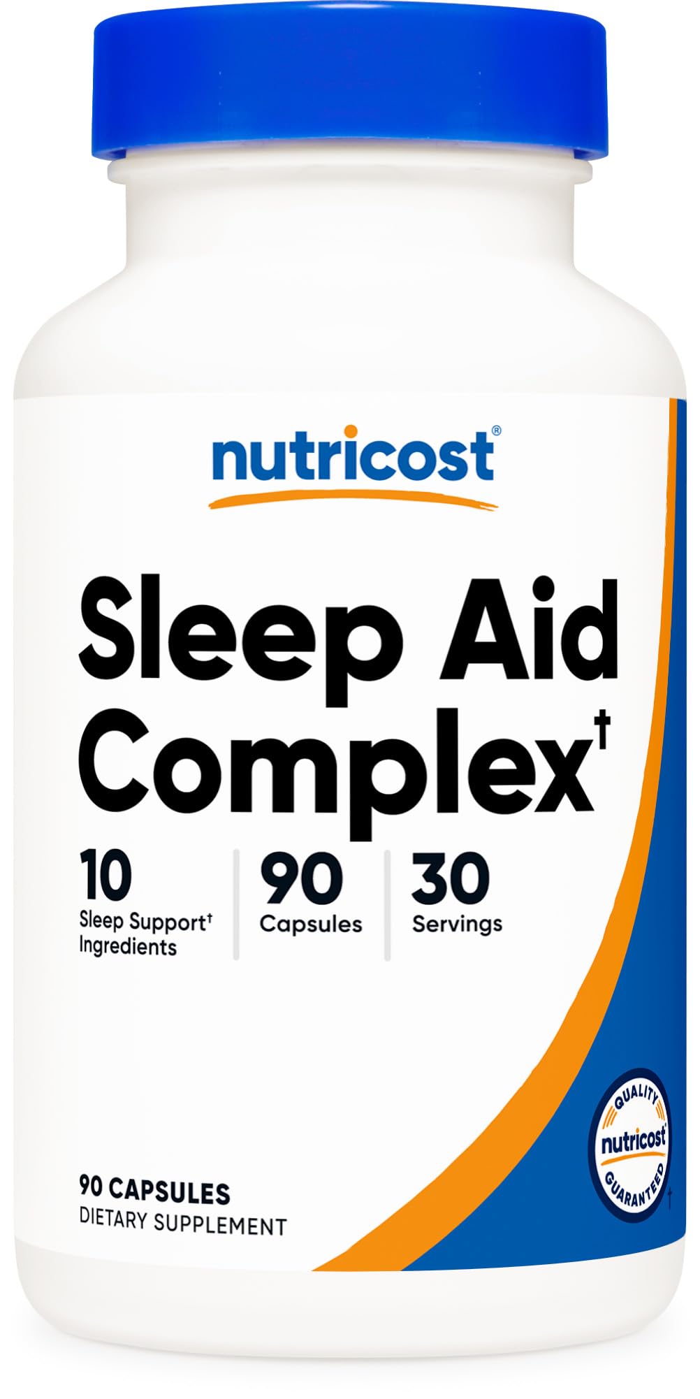 Nutricost Sleep Aid Complex 1330mg for Sleep Improvement - Adult Use - Nighttime Relief - 90 Capsules - 30 Servings