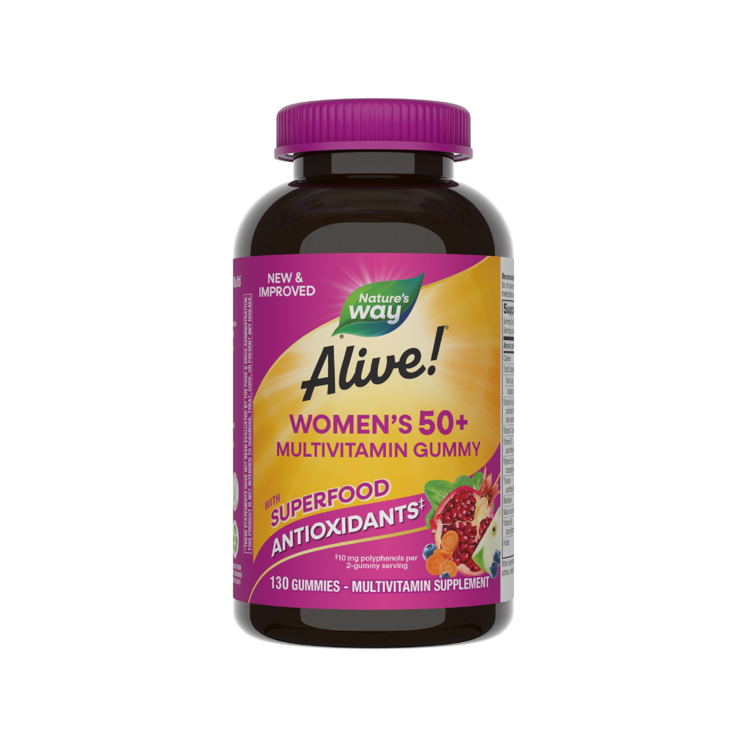 Nature's Way Alive! Women's 50+ Daily Gummy Multivitamins, Supports Healthy Heart, Brain & Bones, Women's Supplements (1