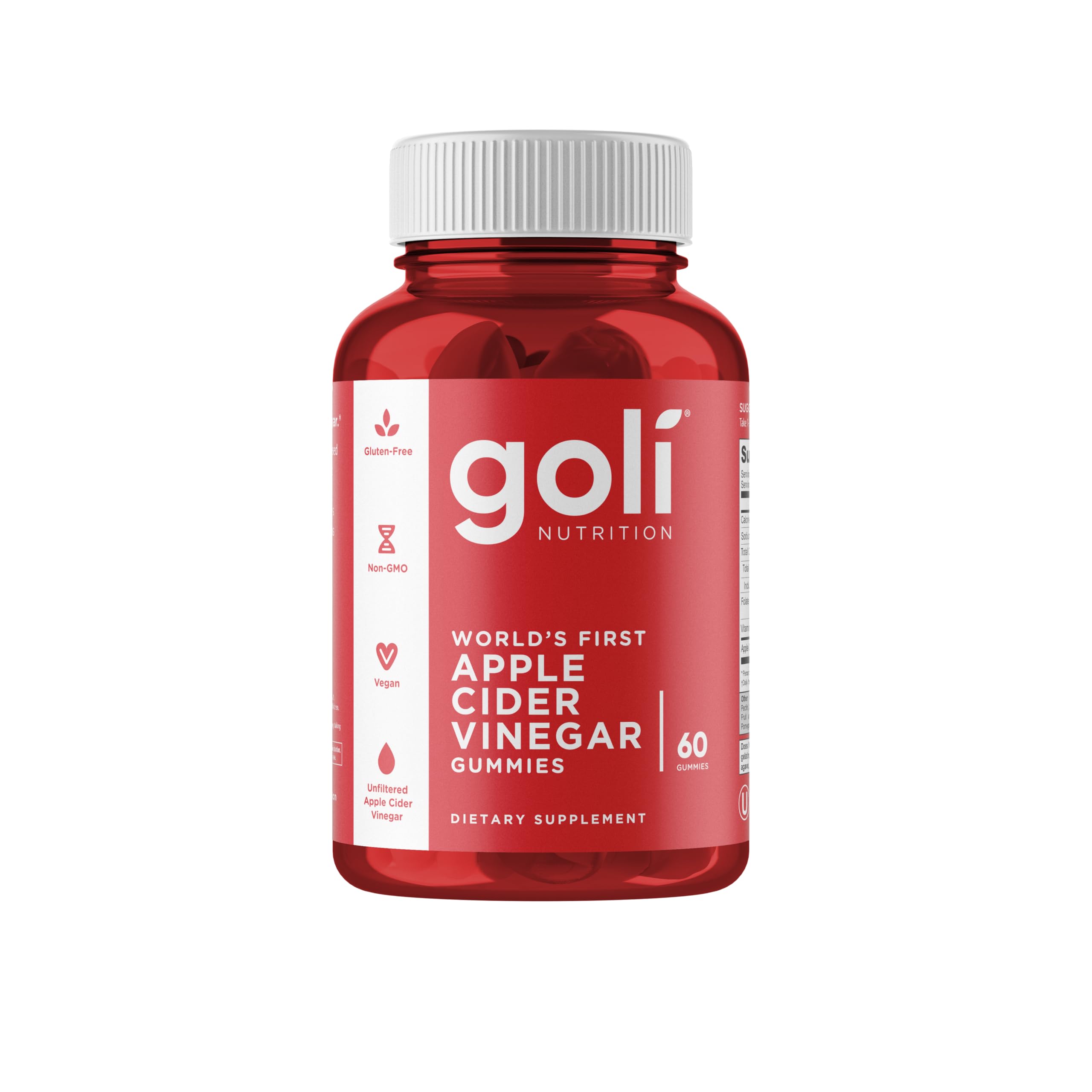 Goli Apple Cider Vinegar Gummies Vitamin B12 for Energy Boost, Gelatin-Free, Gluten-Free, Vegan & Non-GMO
Goli Apple Cid
