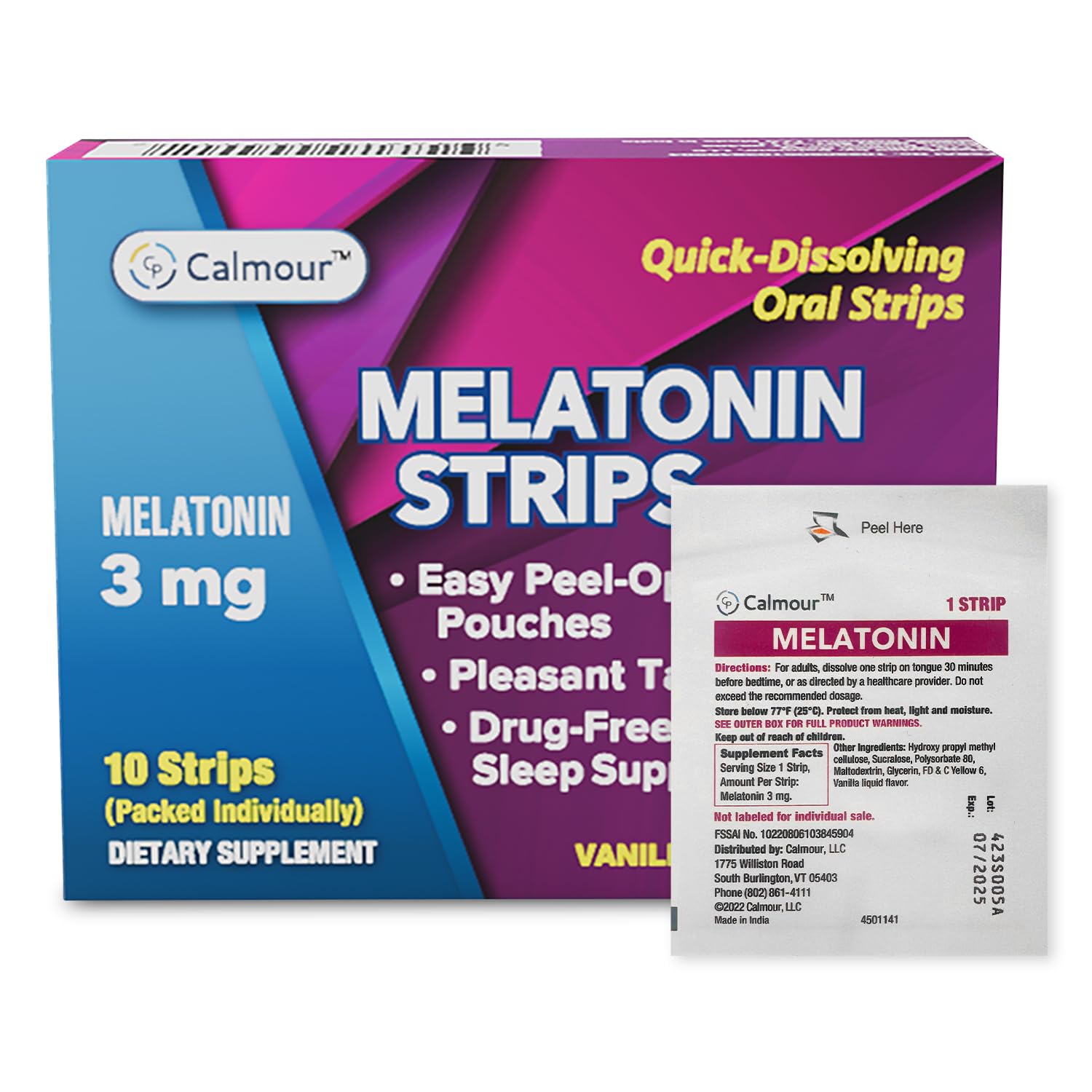 Quick-Dissolving 3mg Melatonin Strips for Better Sleep and Eye Health
| Fast-Acting Oral Sleep Strips for Adults | Rela